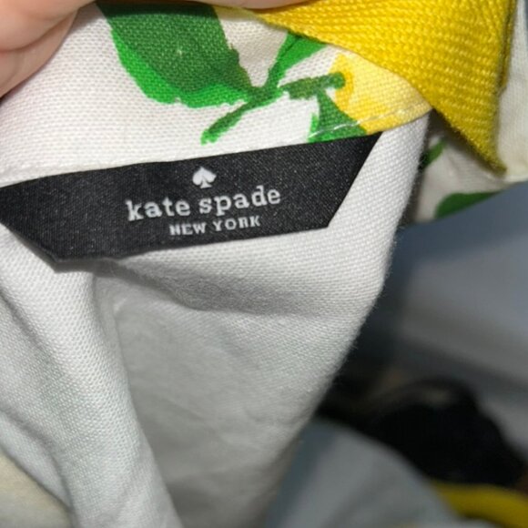 kate spade new york NEW yellow lemons print apron with measurements on inside - Picture 2 of 5